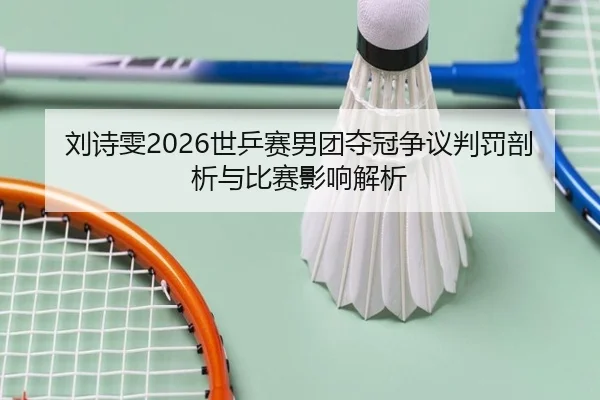 刘诗雯2026世乒赛男团夺冠争议判罚剖析与比赛影响解析
